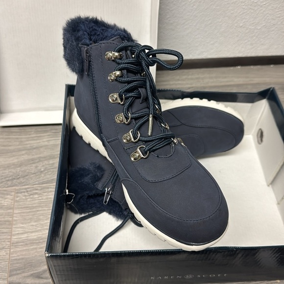 Karen Scott Womens Wanona Faux Suede Bootie Ankle Boots - Picture 4 of 5